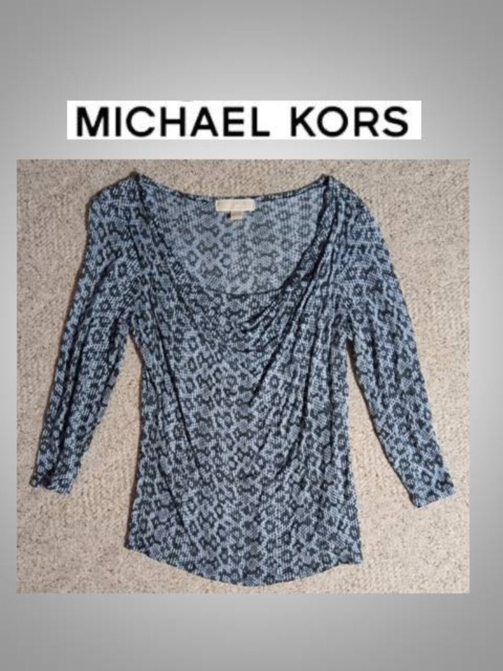 Michael Kors animal print top shirt blouse size medium